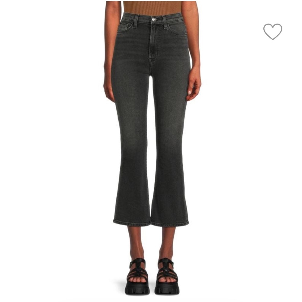Hudson Washed Black (Demitria) Blair High-Rise Bootcut Cropped Jeans NWT Size 30